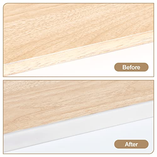 Image of 16 ft Flexible Self Adhesive Veneer Edge Banding Peel and Stick Veneer Trim Collapsible Edge Guards (White, 3 /4 inch)