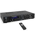 Pyle Bluetooth Audio Amplifier - Home Stereo Receiver with 5 Channels and Subwoofer Out - MP3/USB/SD - AUX - FM Radio - 2 Mic Inputs w/ Echo - VFD Display - Remote Control - PDA8BU