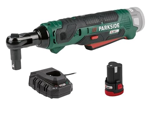 Playtive Parkside 12V Cordless Ratchet + 1 Adaptor ³⁄₈ - ¹⁄₂ with Battery & Charger