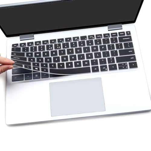 2PCS Protector de Teclado para Dell Inspiron 14 y 16 Negro+Transparente miniatura 3