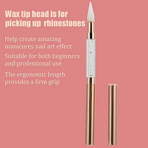 Ferramenta de Captação de Strass Com Ponta de Cera de Caneta Pontilhada de Ponta Dupla, Adequada par