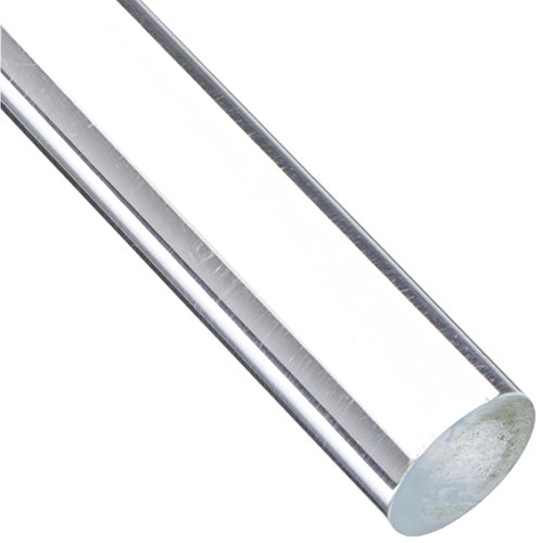 Acrylic Round Rod, Transparent Clear, Meets UL 94HB, 7/8