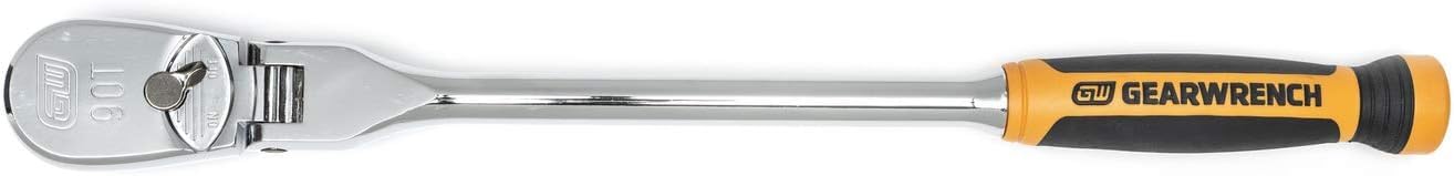 GearWrench 81370T 1/2" Drive 90 Tooth Cushion Grip Flex Teardrop Ratchet