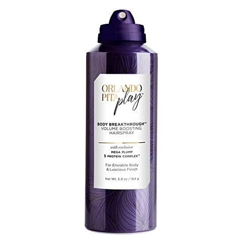 Orlando Pita Play Body Breakthrough Volume Boosting Hairspray, Adds Texture & Fullness, No Parabens, No SLS/SLES, 5.8 Oz Cover