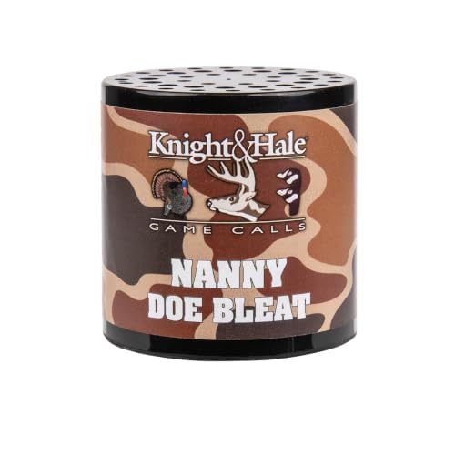 Knight & Hale Nanny Doe Bleat Gravity Deer Call, Realistic Long-Range Doe Bleats & Bawls, No-Blow Flip Design, Lightweight One-Hand Use, Ideal for Locating & Drawing Deer