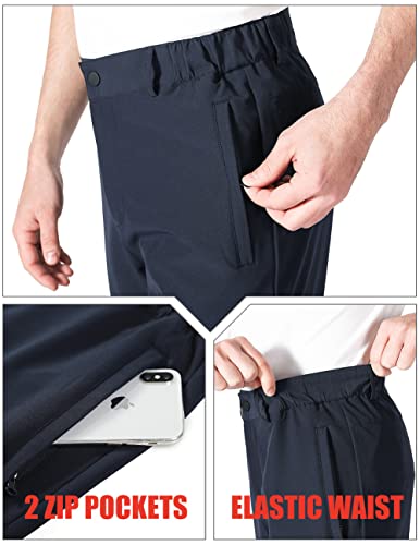 Miniatura 5 de Aoli Ray Hombre Golf Pantalones Impermeables Ligeros Slim Fit Soft Deporte Pants Darkblue L