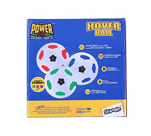 Image of Skoodle Power Play Hover Ball - Blue | Battery Powered Hover Football | Indoor Floating Hoverball Soccer | Air Football | Made in India | Best Gift Fun Toy for Kids Boys & Girls 3-12 Years