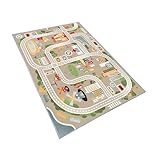 TYKTZXY Car Rugs Play Mat for Toy Cars，Kids Rug with Roads for Playroom，City Life Road Carpet for Baby Learning，Non-Slip Educational Nursery Rug for Toddlers(Grey, 80×120cm/31×47