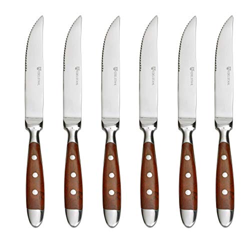 GRÄWE Nürnberg Lot de 6 couteaux à steak Marron