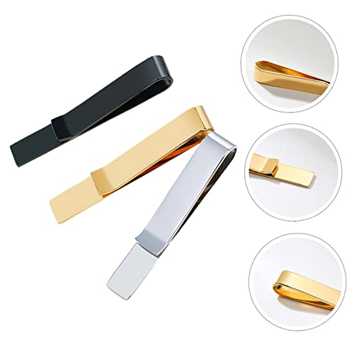 Clips de corbata de acero inoxidable GALPADA con acabado pulido premium 7