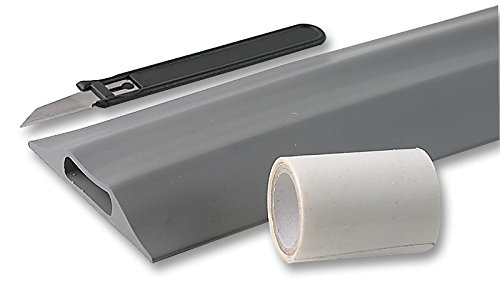 Cable protector de suelo para evitar tropiezos y organizar cables en oficinas, gris 9m 1