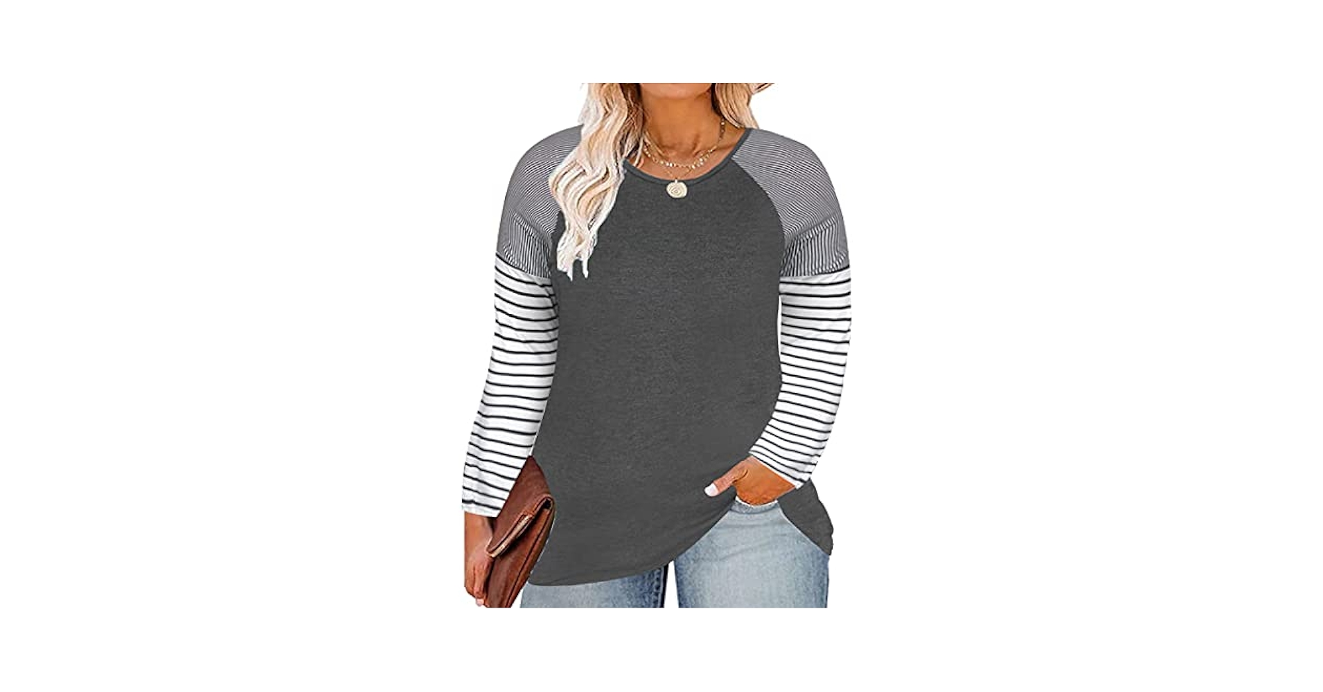 CARCOS Womens Plus Size Glitter Tops Basic Party Glitter