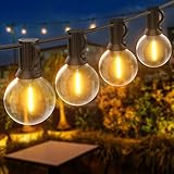 💡【Crea un ambiente cálido y confortable】Cada bombilla G40 proporciona una luz cálida de 2700K, una luz amarillenta muy agradable. Guirnalda luces adecuado para el verano y la Navidad, creando un ambiente cálido, cómodo y hermoso para su jardín. Por la noche, puede sentarse en el patio y disfrutar de un momento feliz con familiares, amigos e invitados.