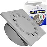 Sumidero Terraza 100 x 100 mm con Salida Vertical - Fabricado en Plástico...