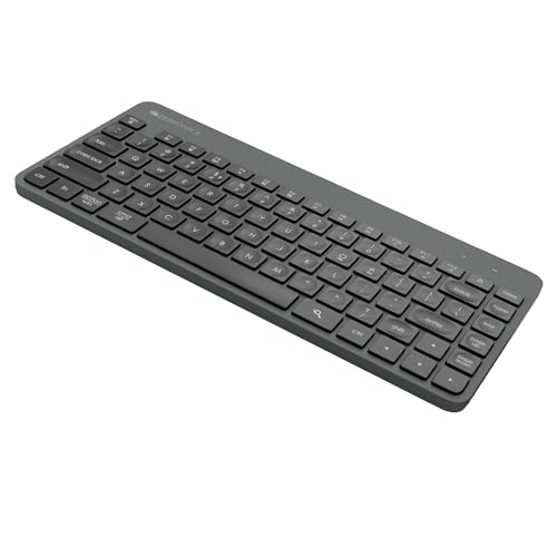 ZEBRONICS Companion 201 2.4GHz Wireless Keyboard & Mouse Combo, 83 Keys, AI Assist Key, 12 Integrated Multimedia Keys, 3 Button Mouse, 1600 DPI, High Precision, Silent Operation (Black + Grey) view 2