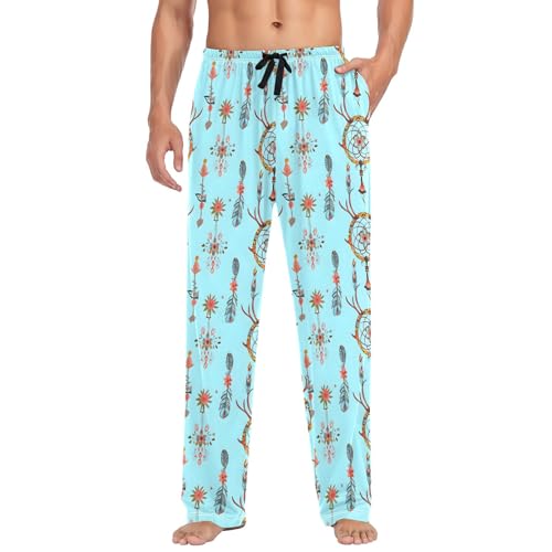 Antler-shaped Dreamcatcher Men's Pajama Pants Lightweight Sleepwear Bottom Lounge Pants