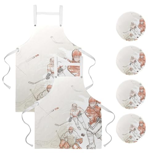 Tablier de serveuse pour restaurant et bar lavable avec 4 broches incluses