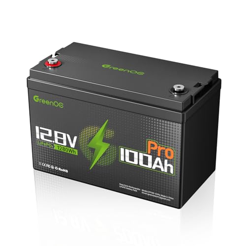 GREENOE Pro 12V 103Ah LiFePO4 Battery Group 31 With Built-in 100A BMS