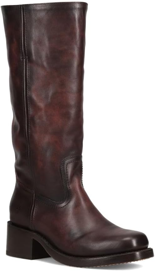 Frye Campus 14L Tall Leather Boots for Women - Chunky Heels - Waterproof Welt Shoes - Riding-Style Knee-High Boots for Women - Pull-On Tabs - Cushioned Leather Insole for All Day Wear