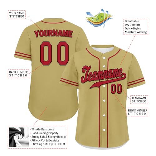 Camiseta personalizada de béisbol transpirable, camisetas deportivas con botones para equipo y fans de sóftbol miniatura 5
