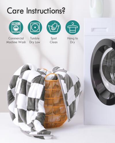 Kaisa Cobertor pesado para adultos 6,8 kg, cobertor xadrez de flanela, cobertores pesados para alívi