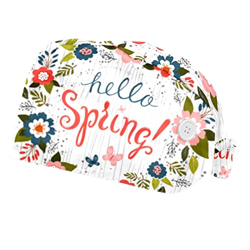 Casquettes de travail anti-transpiration à motif floral pour hommes et femmes