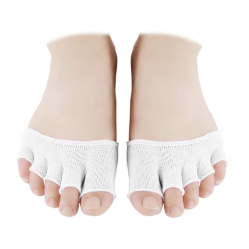 Image of Comfortable Women's Peep Toe Socks 4 Pair Elastic Toe Socks for Daily or Sports