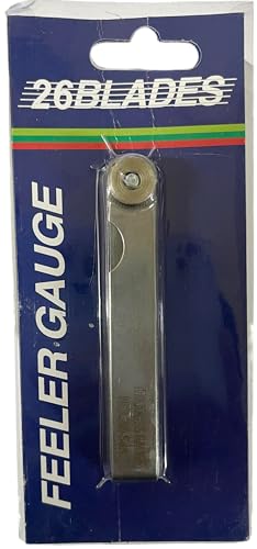 Image of Inditrust Feeler Gauge Set, 26 Blades, 0.04-0.63 mm, Dual Marked Metric and Imperial, Stainless Steel