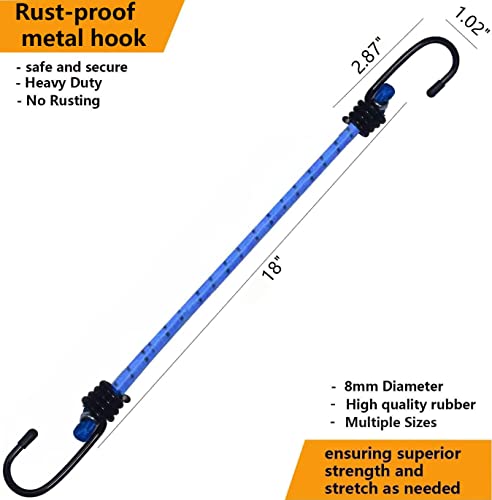 Sugmhcim Bungee Cords Heavy Duty With Hooks 4 Pack For Bikes Car Caravan Trunks Camping Rvs And Sports Equipment Etc (36In) #TOP1