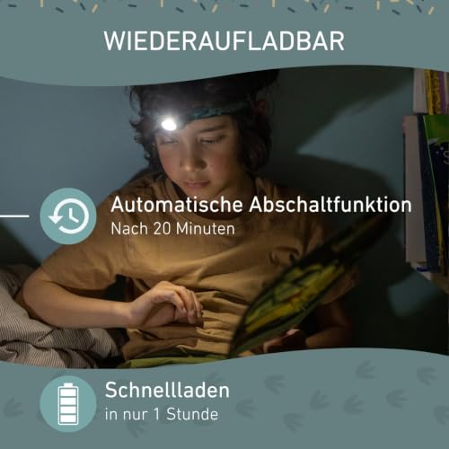 Ledlenser KIDLED4R Kinder-Stirnlampe Wiederaufladbar | 3 LED-Farben und Blinkmodus, Leichtgewicht 25 g, inkl. Taschenclip… – Ansicht 5