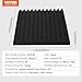 VEVOR Acoustic Foam Panels, 80 Pack 12 x 12 x 1 in, High Density Soundproof Panels, Fire-Resistant, Sound Dampening Absorbers for Studio Walls and Ceilings, Black