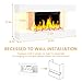 COCO DESIGN 32-Inch Floating Mantel with 18 Inch Wall Mounted Electric Fireplace, All-in-One Fireplace with Colored Crystal Stone, Multi Ambient Light Colors with Remote, 1500W Heater, White