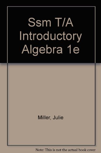SSM t/a Introductory Algebra 1e 0073281646 Book Cover