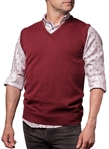 Dipuman Chaleco Caballero sin Mangas (4XL, Borgoña)