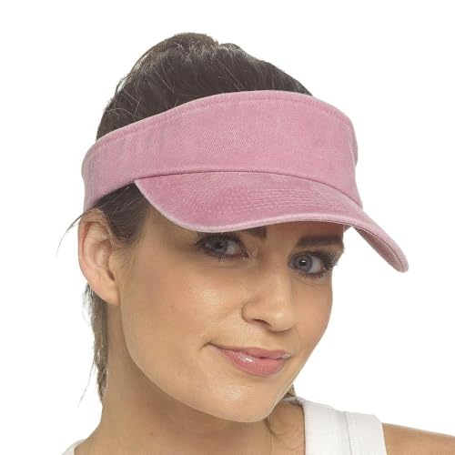 Casquette visière rose en coton pour vos séances de tennis et running d'été