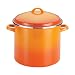 Rachael Ray Enamel on Steel 12-Quart Covered Stockpot, Orange Gradient