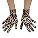 Luoyiyuan Stylish Leopards Print Gloves Soft Polyester for Men and Women Windproof Fashion Handwear