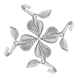 Décoration élégante : le design de feuille vintage sert de bel accent décoratif, améliorant l'apparence générale de votre pièce, crochet d'art en fer, crochets muraux rustiques