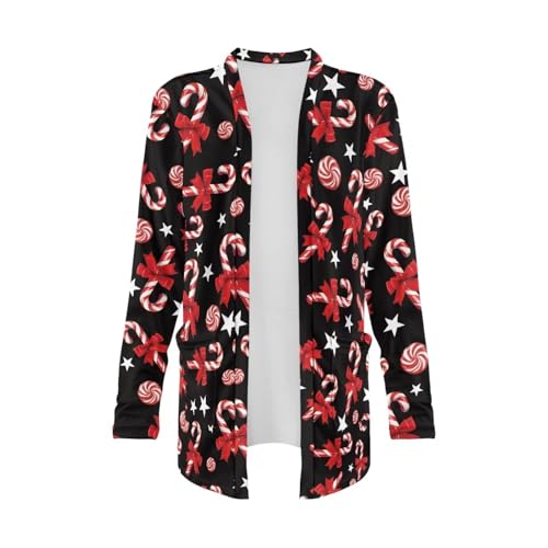 Image of Biyejit Women's Long Sleeve Open Front Cardigan Casual Loose Lightweight Cardigans with Pockets Drape Cardigan