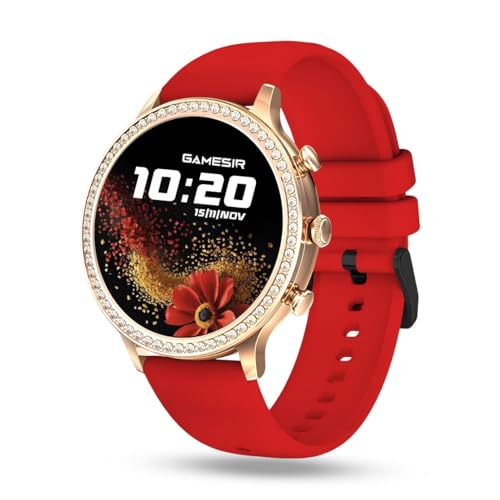 Image of GameSir Newest & Luxury Round Dial GEN 12 Smart Watch 1.69 inch AMOLED Display with High Resolutions Bluetooth Calling Multiple Watch Faces & Sports Mode Smartwatch for Women & Men (Red)