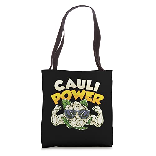 Cauli Power Vegan Bodybuilding Diet Vegetarian Cauliflower Tote Bag