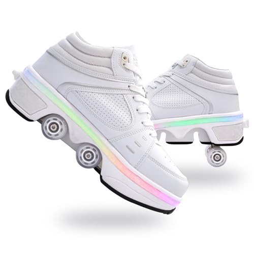 Roller Skate Shoes for Girls, Kids, Women, Men,Double-Row Skating...