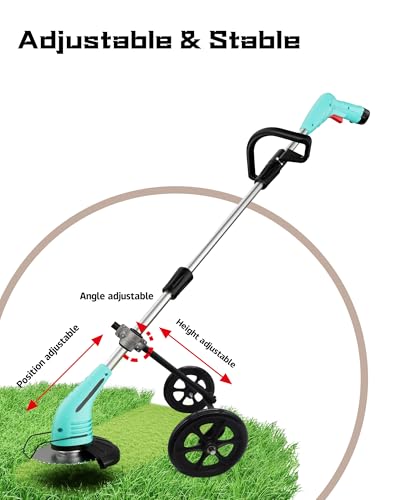 Roue de débroussailleuse réglable en hauteur avec large rouleau de 20,3 cm - 5
