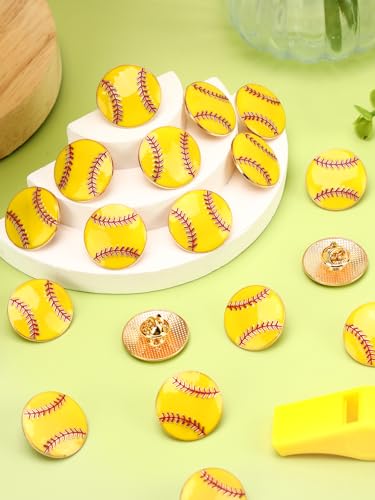 Image of JUNEBRUSHS 28pcs Softball Enamel Pins Sports Lapel Pins for Softball Lovers Party Birthday Themed Party Decorations Supplies Favors Backpack Hat Decor Accessories