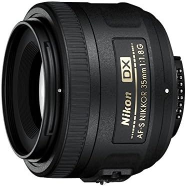 NikonAF-S DX NIKKOR 35mm f/1.8G Lens with Auto Focus for Nikon DSLR Cameras, 2183, Black