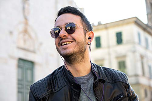 Image of LUDOS Clamor Wired Earbuds in Ear Headphones with Microphone, Earphones with Mic and Volume Control, Memory Foam, Reinforced Cable, Bass Compatible with iPhone, Apple, iPad, Computer, Laptop, PC