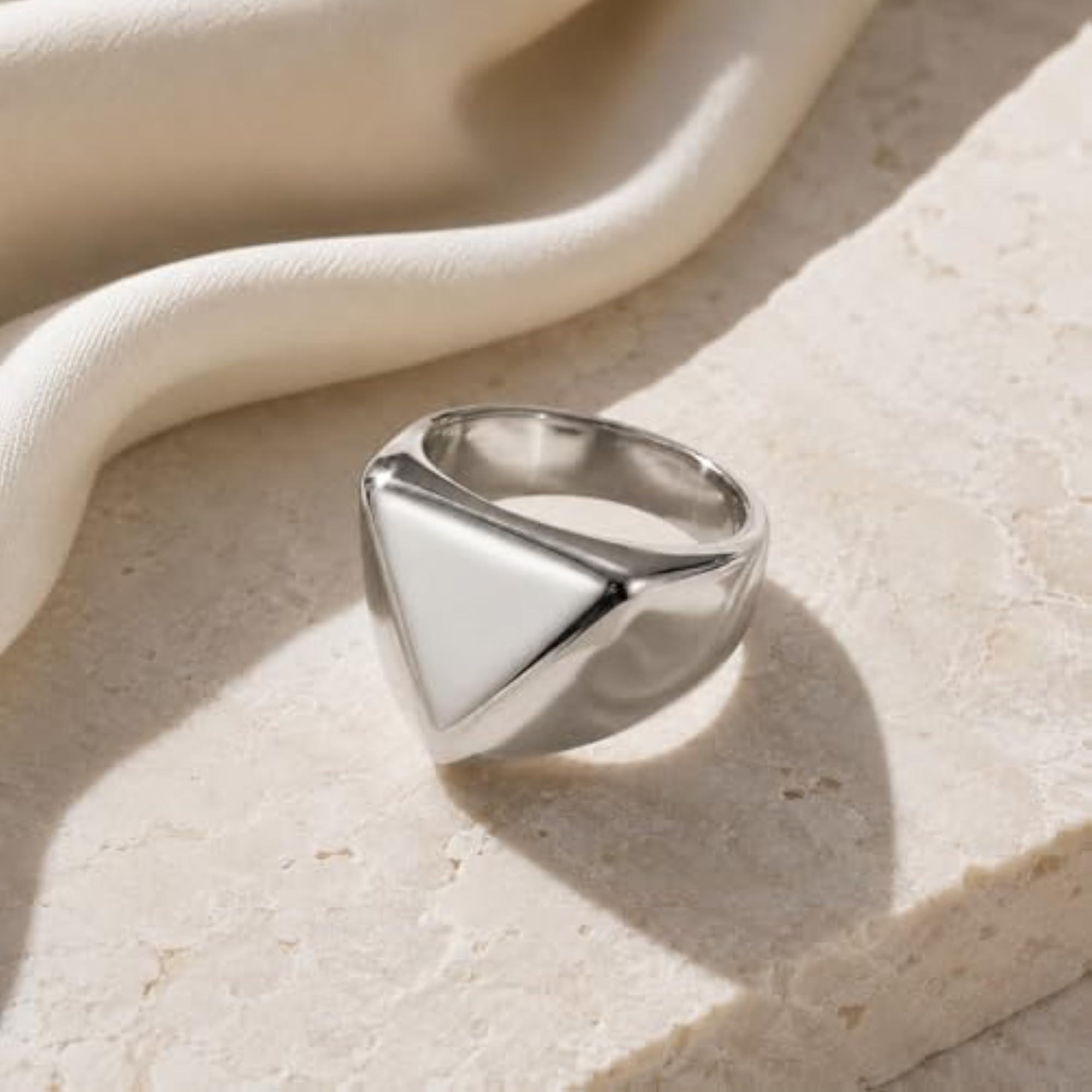 Men's Vertex Signet Ring 10, Stylish Durable Adjustable