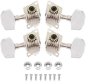 Mécaniques de Tuning pour Ukulélé, Mécaniques de Style Classique 2L2R pour Ukulélé, Pièces DIY (Argent)