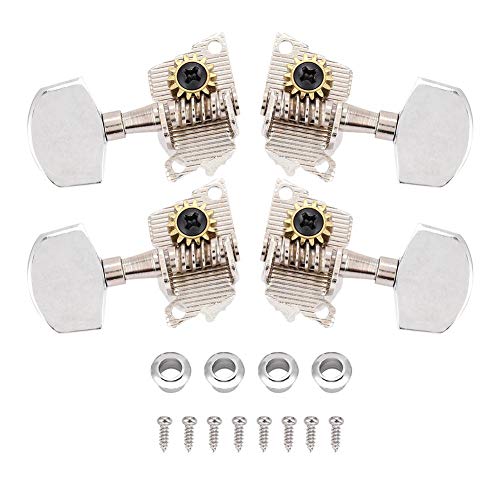 Bnineteenteam - Tobillo de 2 L2R para afinación de ukelele, piezas de bricolaje ukelele cabeza de máquina de estilo clásico con tornillos de montaje Accesorios de juego
