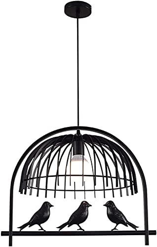 Lustre de restaurant moderne en fer forgé suspension noire salon